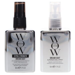 COLOR WOW Dream Coat Supernatural Spray 1.7 oz & Extra Strength Dream Coat Ultra-Moisturizing Anti-frizz Treatment 1.7 oz Combo Pack