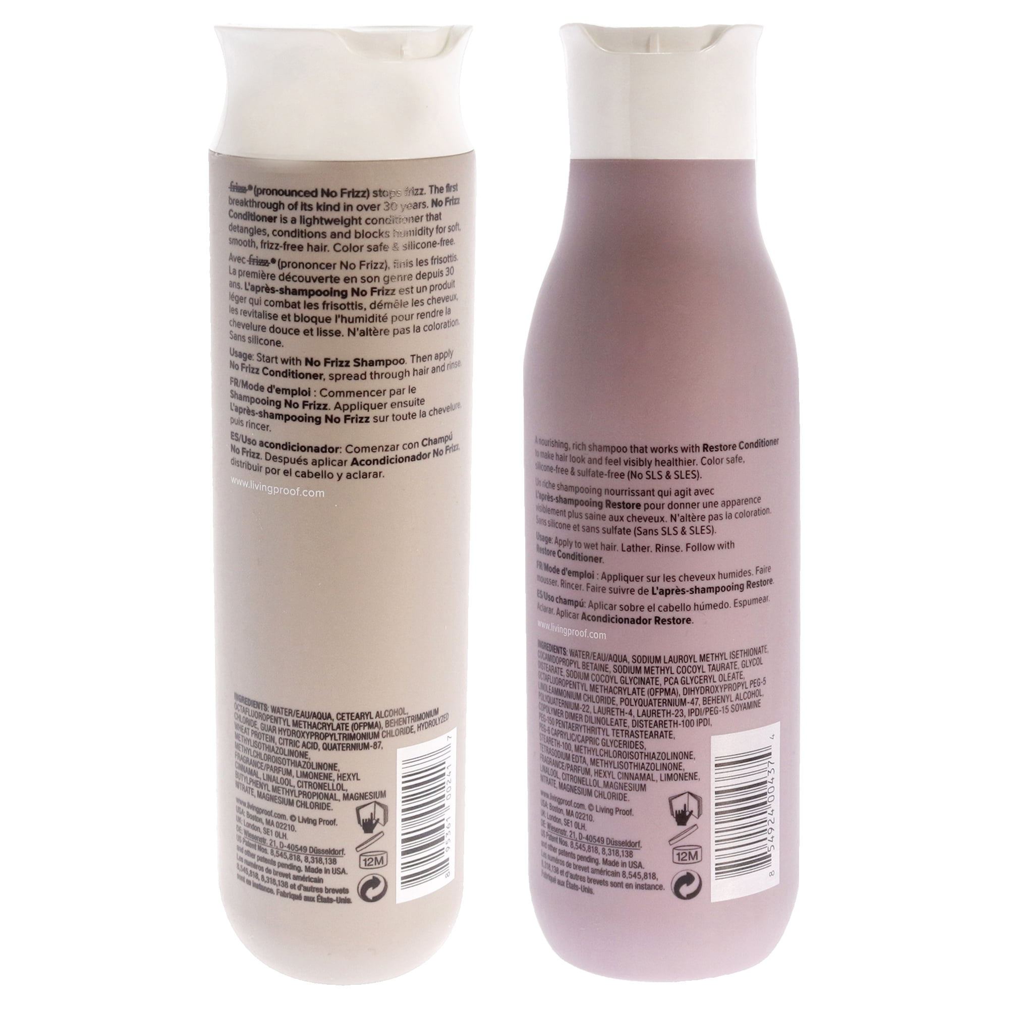 Living Proof Living Proof No Frizz Conditioner and Restore Shampoo - Dry or Damaged Hair 2 Pc Kit - 8oz Conditioner, 8oz Shampoo - Image 2