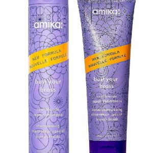 Amika Bust Your Brass Cool Blonde Shampoo 10 oz and Conditioner 8.45 oz Duo - New Formula