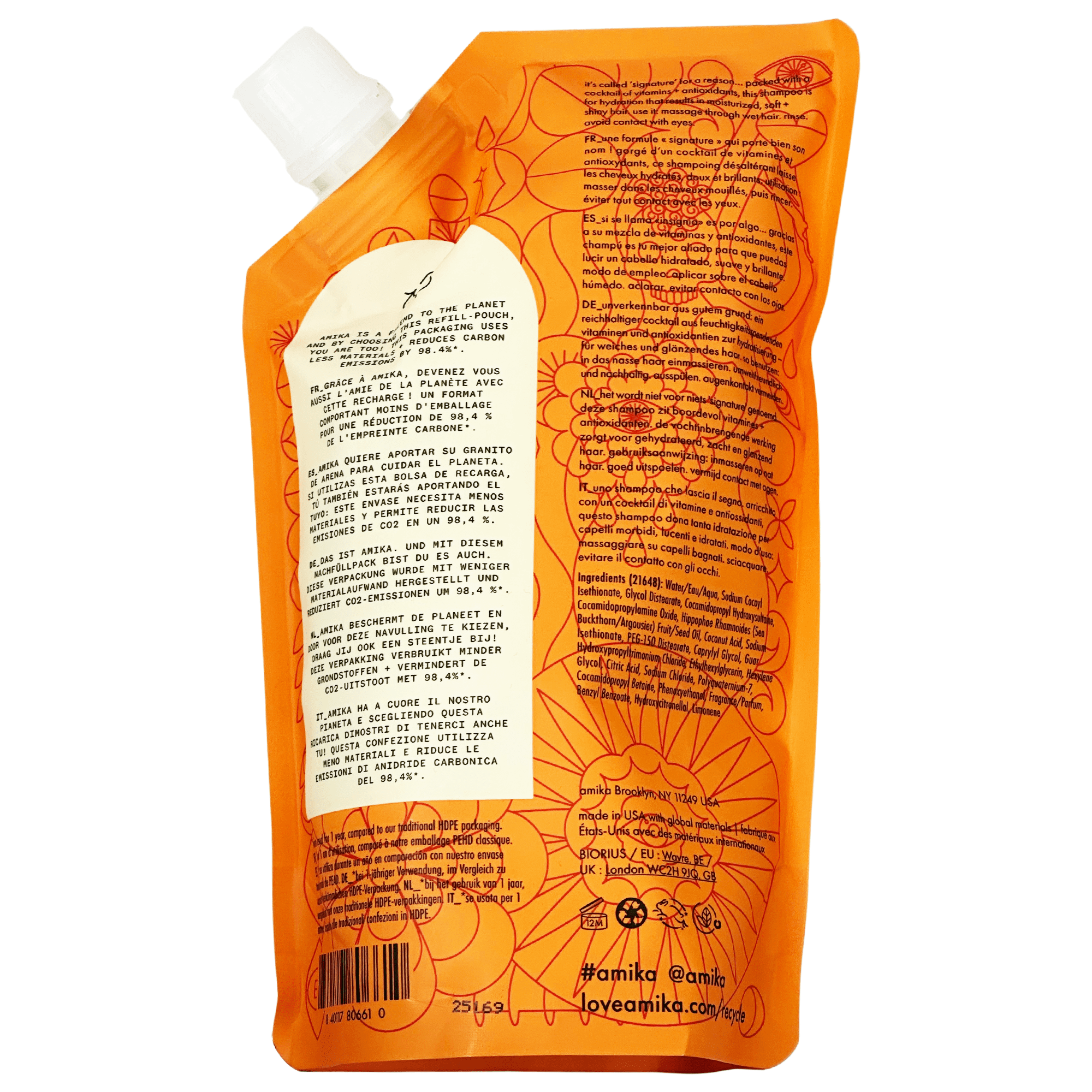 Amika NORMCORE Signature Shampoo 16.9 oz / 500 ml | Refill - Image 3