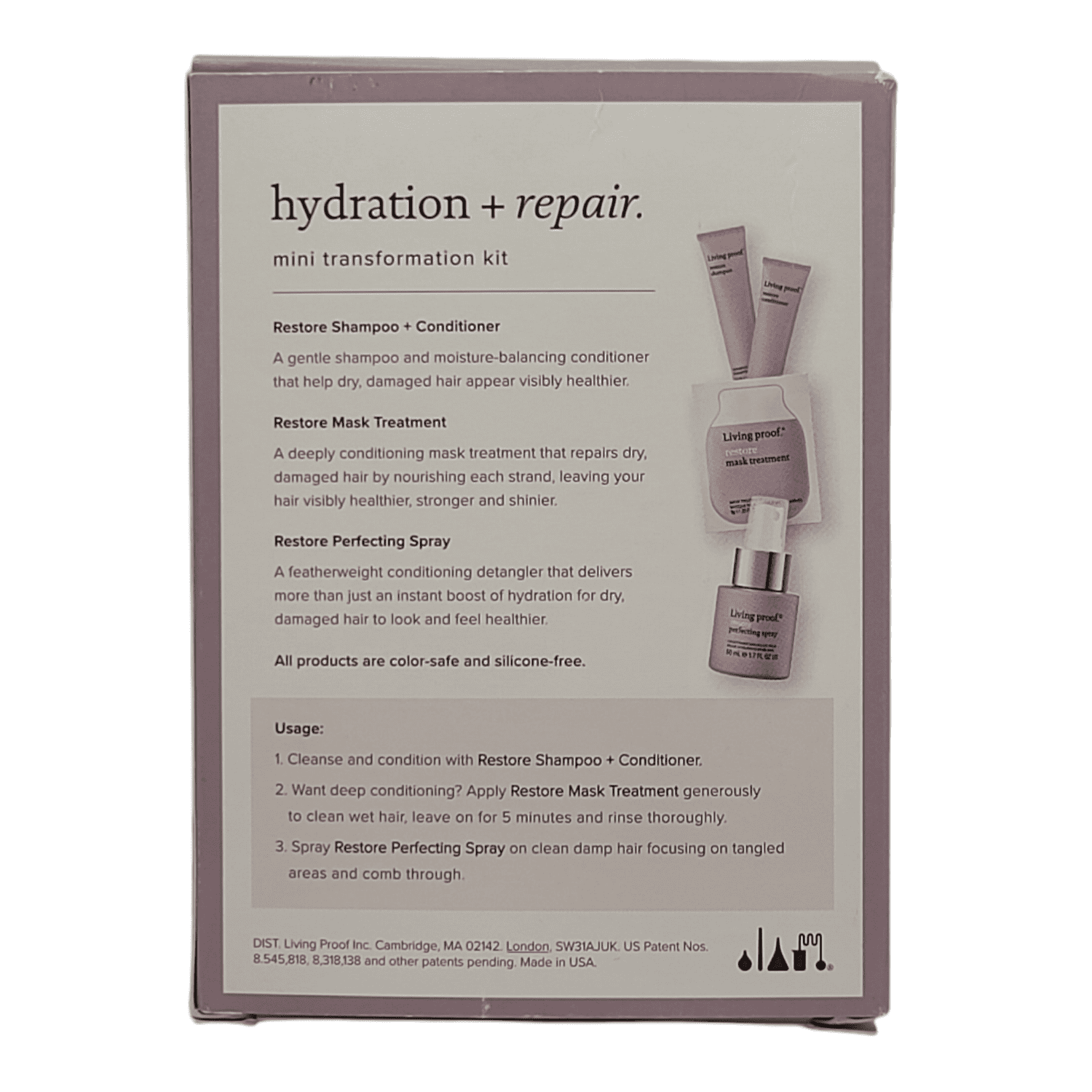 2 Pack Living Proof Hydration + Repair Mini Hair Transformation Kit - Image 3