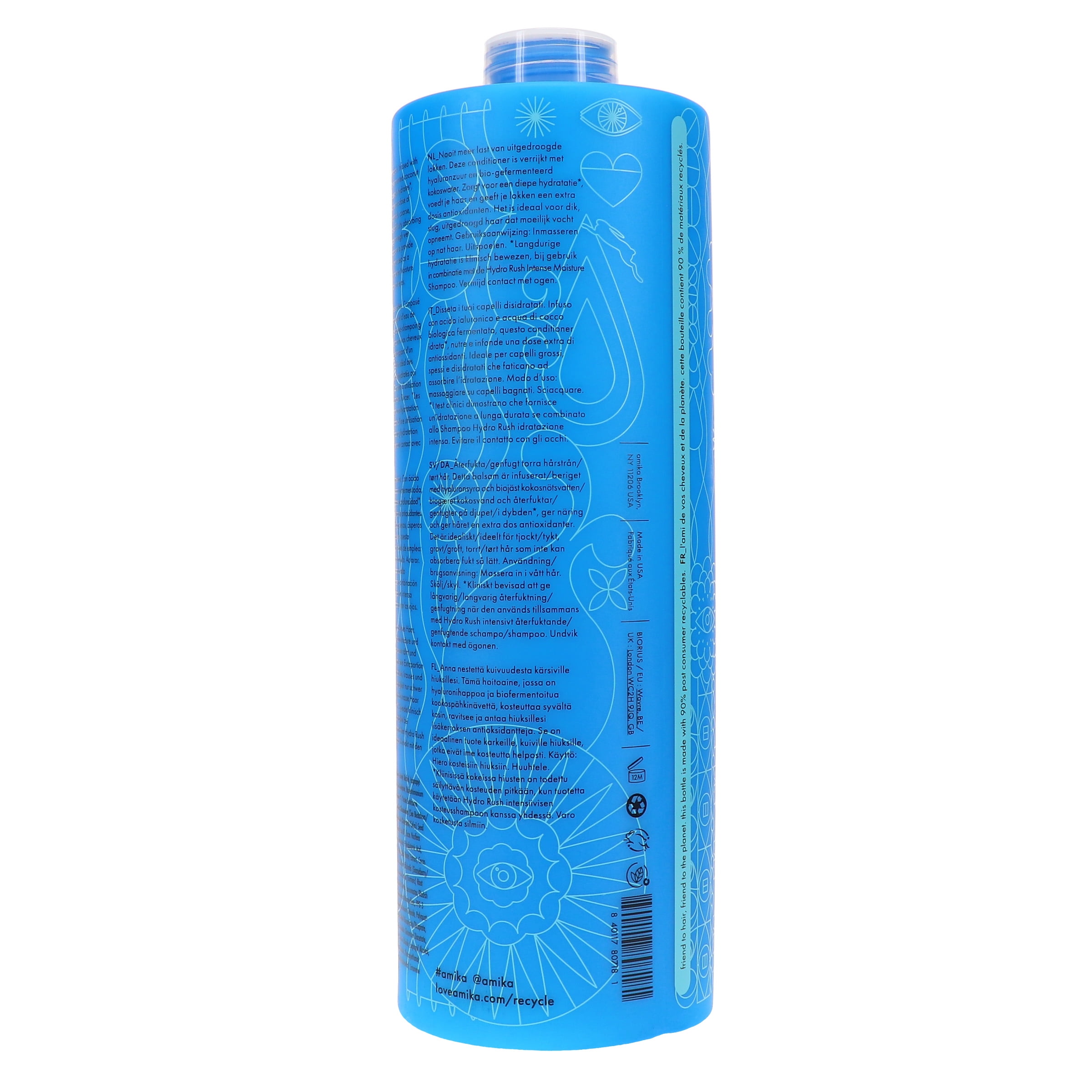 Amika Hydro Rush Intense Moisture Conditioner 33.8 oz - Image 6