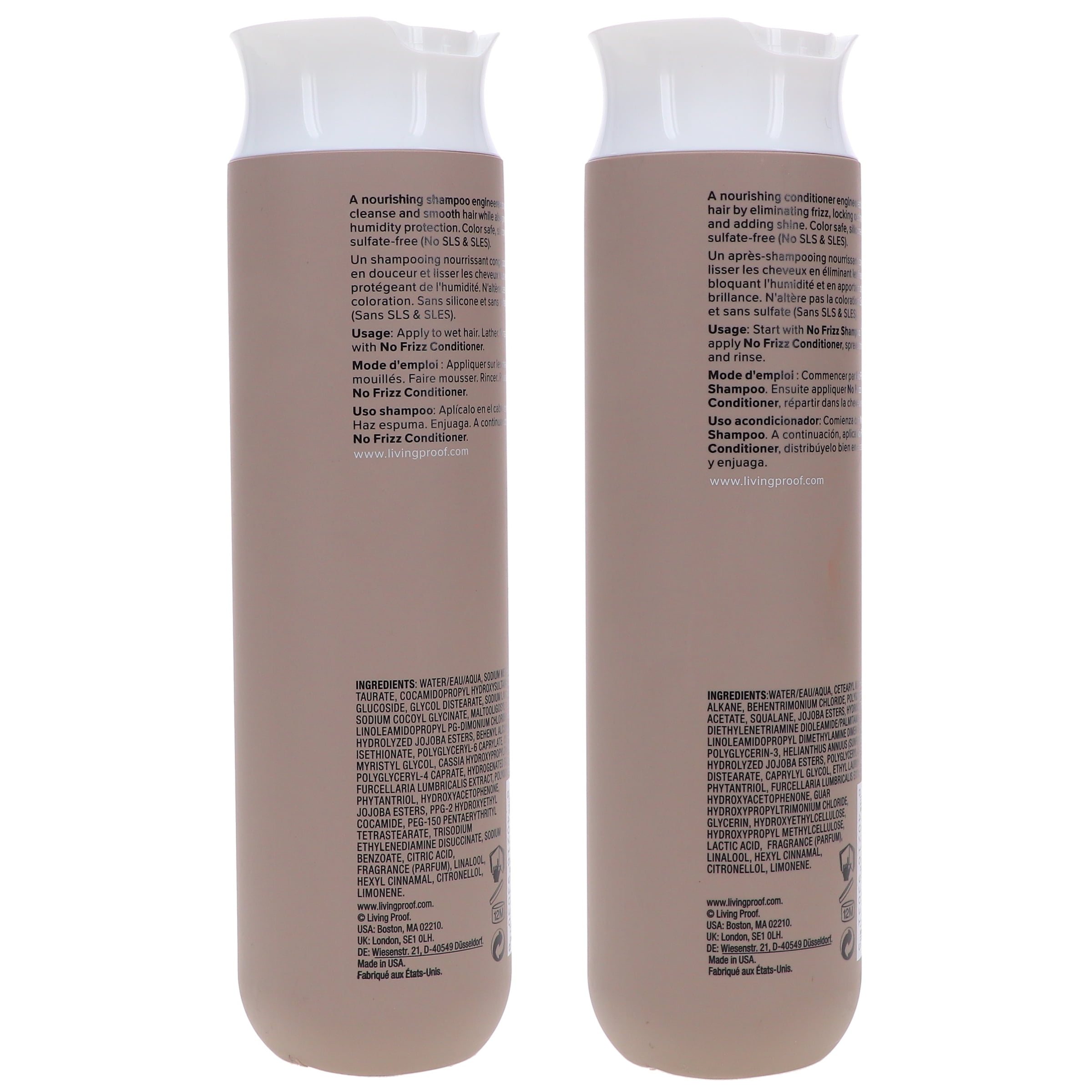 Living Proof No Frizz Shampoo 8 oz & No Frizz Conditioner 8 oz Combo Pack - Image 3