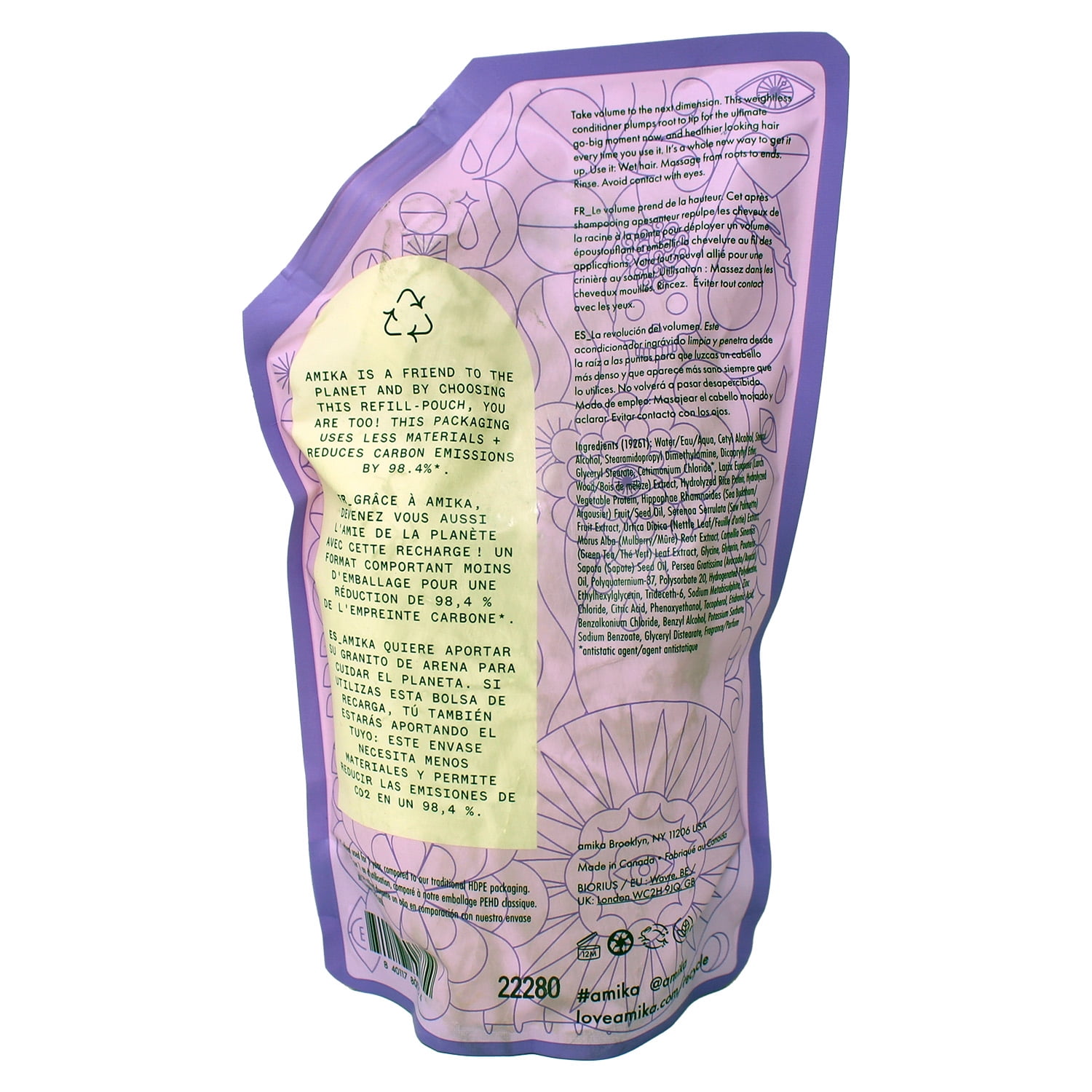 Amika 3D Volume & Thickening Conditioner Refill 16.9 Ounces - Image 2